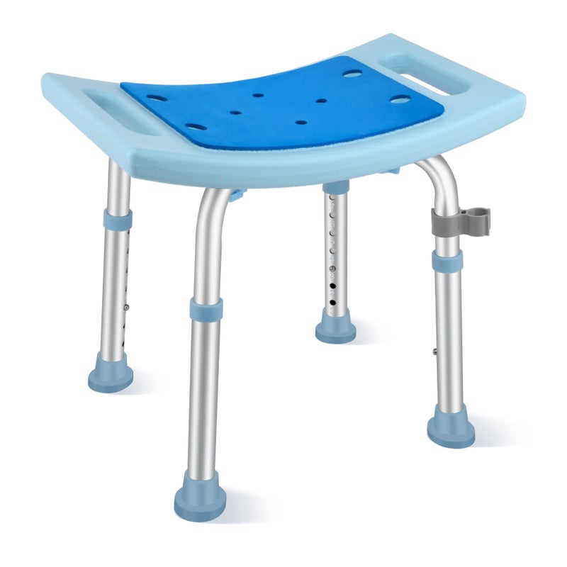 Shower Chair for Elderly Seniors Shower Stools and Benches for Adults Adjustable Bath Chair for Inside Shower Shower Seat for Disabled ToolFree Assembly Shower Bench 350 LB Weight Cap